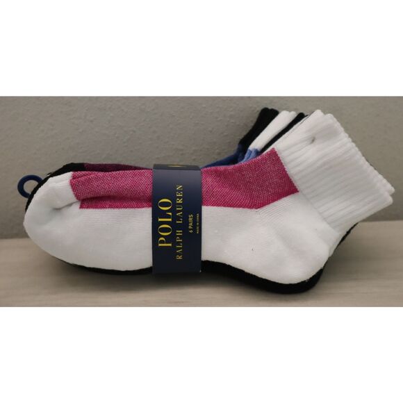 Polo Ralph Lauren Women's Assorted Color Size 9-11 Low Cut Mesh Socks 6 Pack - Picture 1 of 12